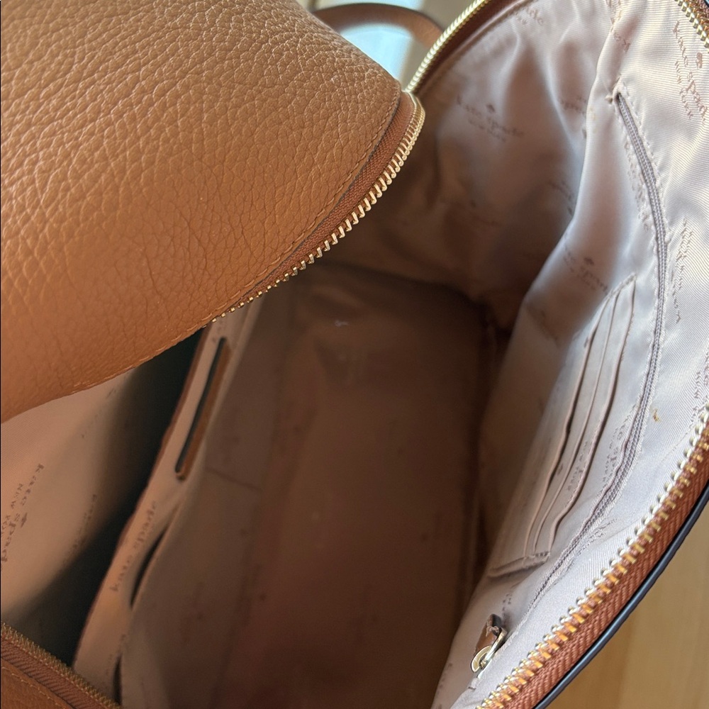kate spade New York Brown Pebbled Leather Backpack - Picture 7 of 11